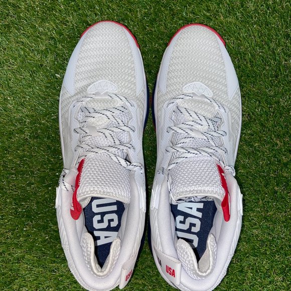 Adidas Dame 8 PE Team USA Olympic White Basketball Shoes Mens Sz HR0048 NEW main image 4